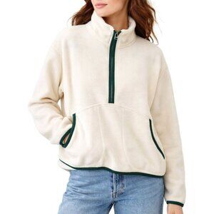 Sundry Faux Sherpa Half-Zip Sweatshirt